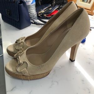 Gucci Suede Horsebit Heels